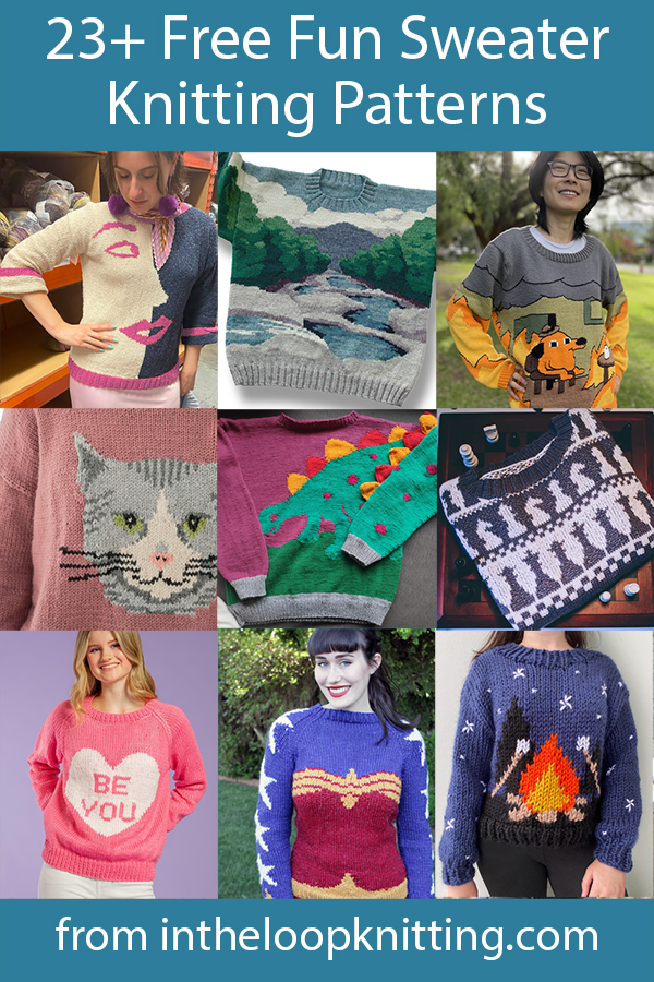 Free knitting patterns for pretty as a picture adult sweaters that have colorwork landscapes, animals, and more. Most patterns are free. Updated 9/18/23