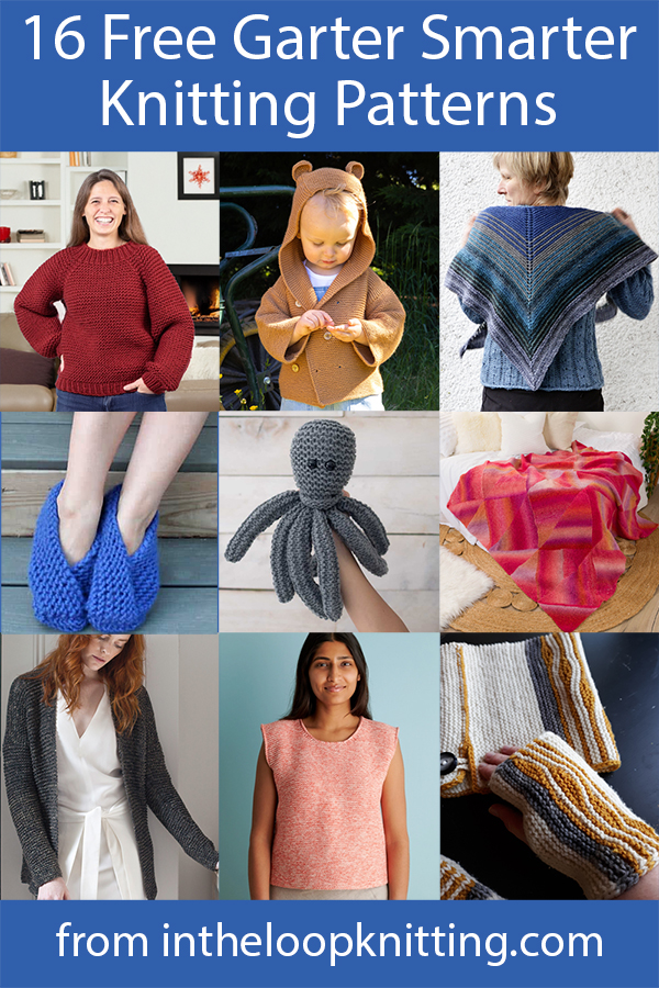 Smart style, smart gifts, and more in these garter stitch patterns for women's clothes, baby projects, home decor, accessories, and more. Most patterns are free.