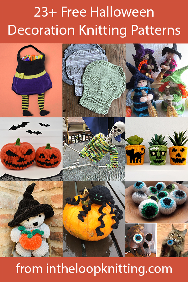 Free knitting patterns for Halloween decorations 