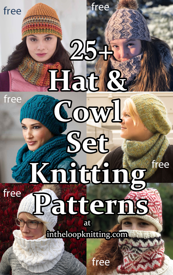 Matching Hat and Cowl Knitting Patterns