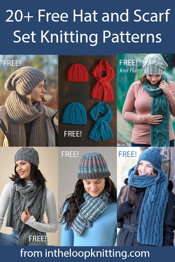 Hat and Scarf Set Knitting Patterns