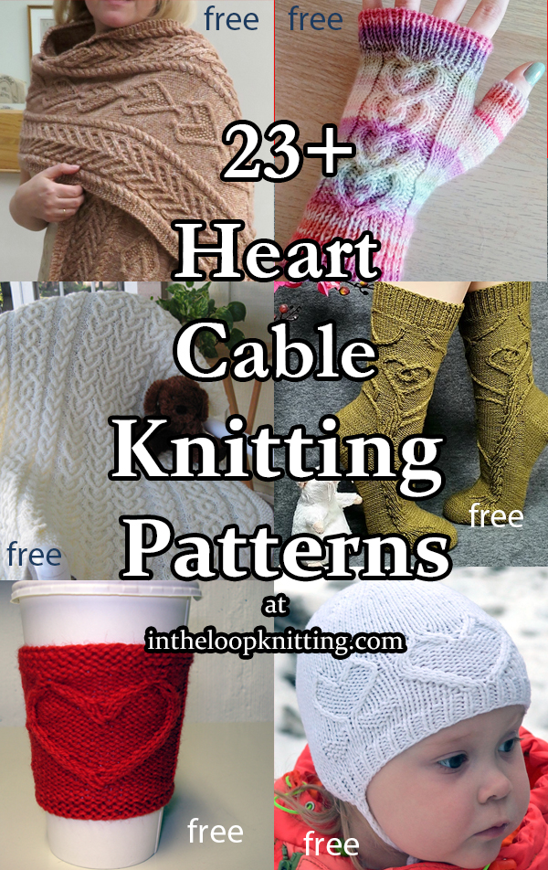 Heart Cable Knitting Patterns