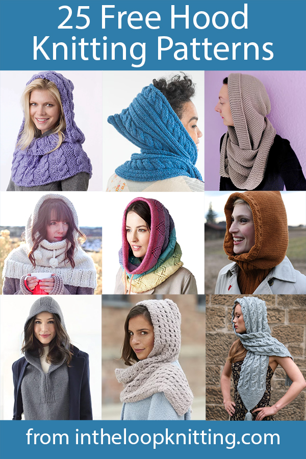 Hood Knitting Patterns. 
Knitting projects for cozy hoods, hooded scarves, and hooded cowls. Most patterns are free.