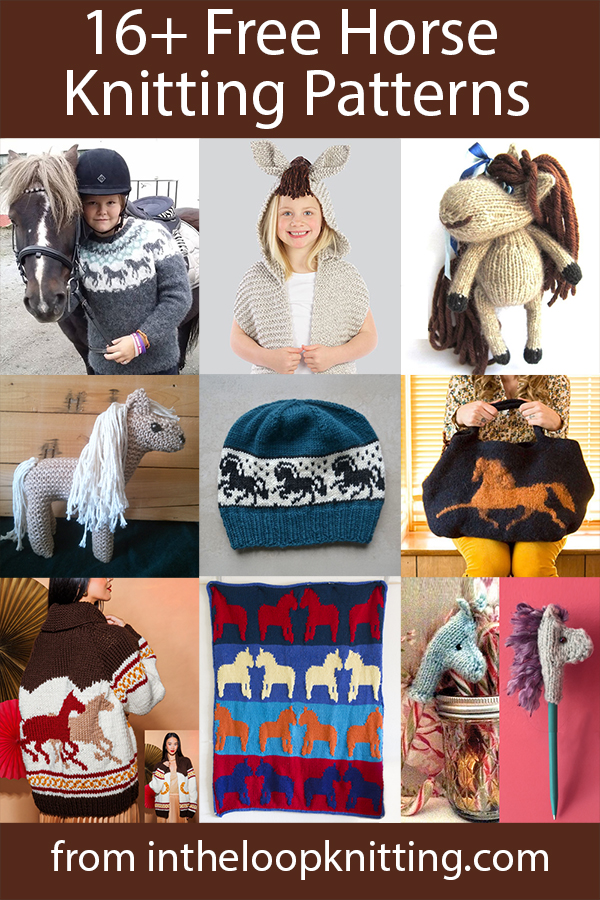 Horse, Zebra, and Donkey Knitting Patterns. Knitting patterns for softies, hats, scarves, and more. Most patterns are free.