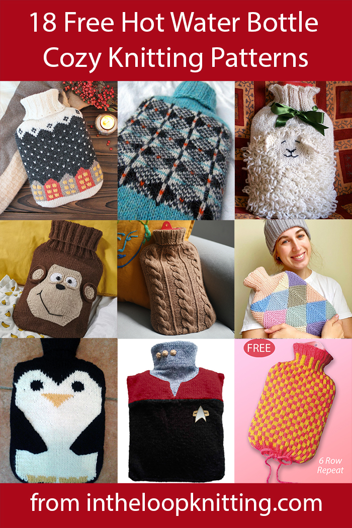Hot Water Bottle Cozy Knitting Patterns