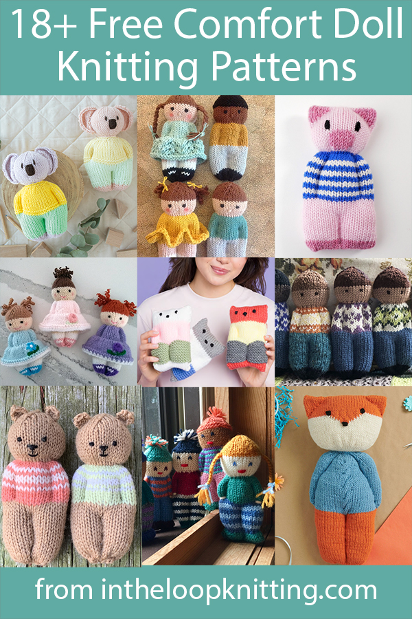 Free knitting patterns for izzy and other comfort dolls. Most patterns are free.