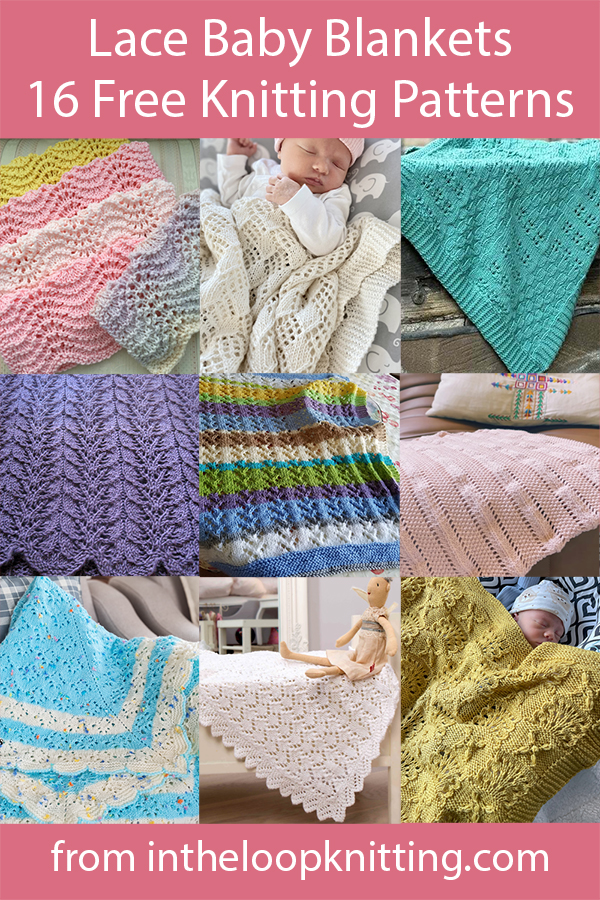 Free baby blanket knitting patterns with lace textures. Many are easy and suitable for beginners. 