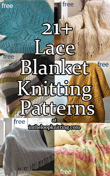 Lace Blanket Knitting Patterns for throws, baby blankets, and afghans knit with lace stitches. Most patterns are free.
