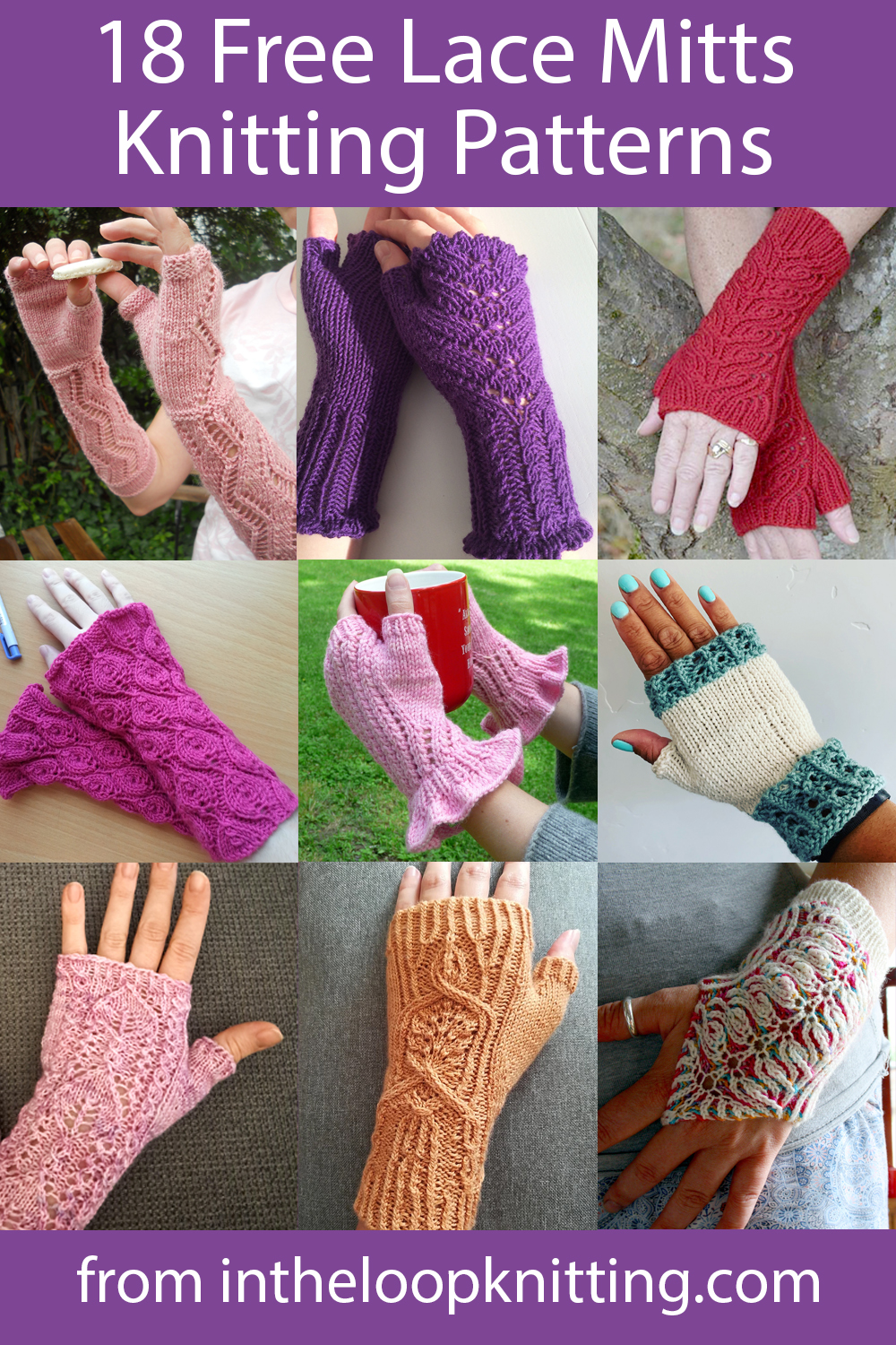 Lace Fingerless Mitts Knitting Patterns