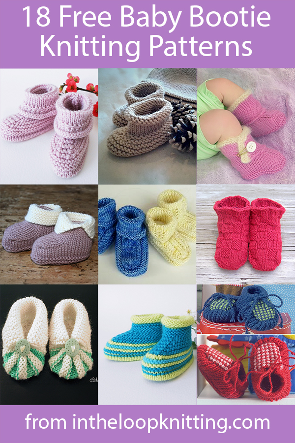 Free knitting patterns for baby shoes, socks, and bootees. Most patterns are free.