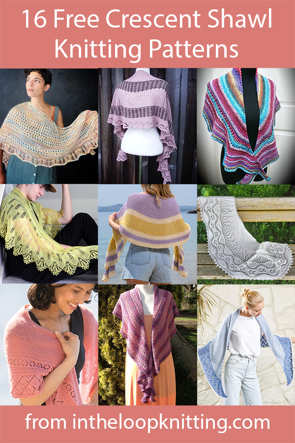 Crescent Shaped Shawl Knitting Patterns