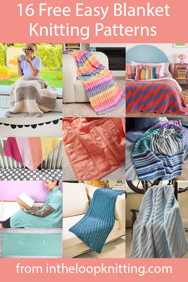Knitting patterns for easy blankets for the whole family from baby blankets to lap blankets to bed covers. Most patterns are free. 
