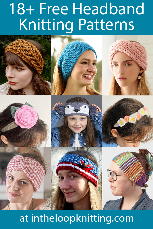 Free knitting patterns for headbands and earwarmers. Most patterns are free.