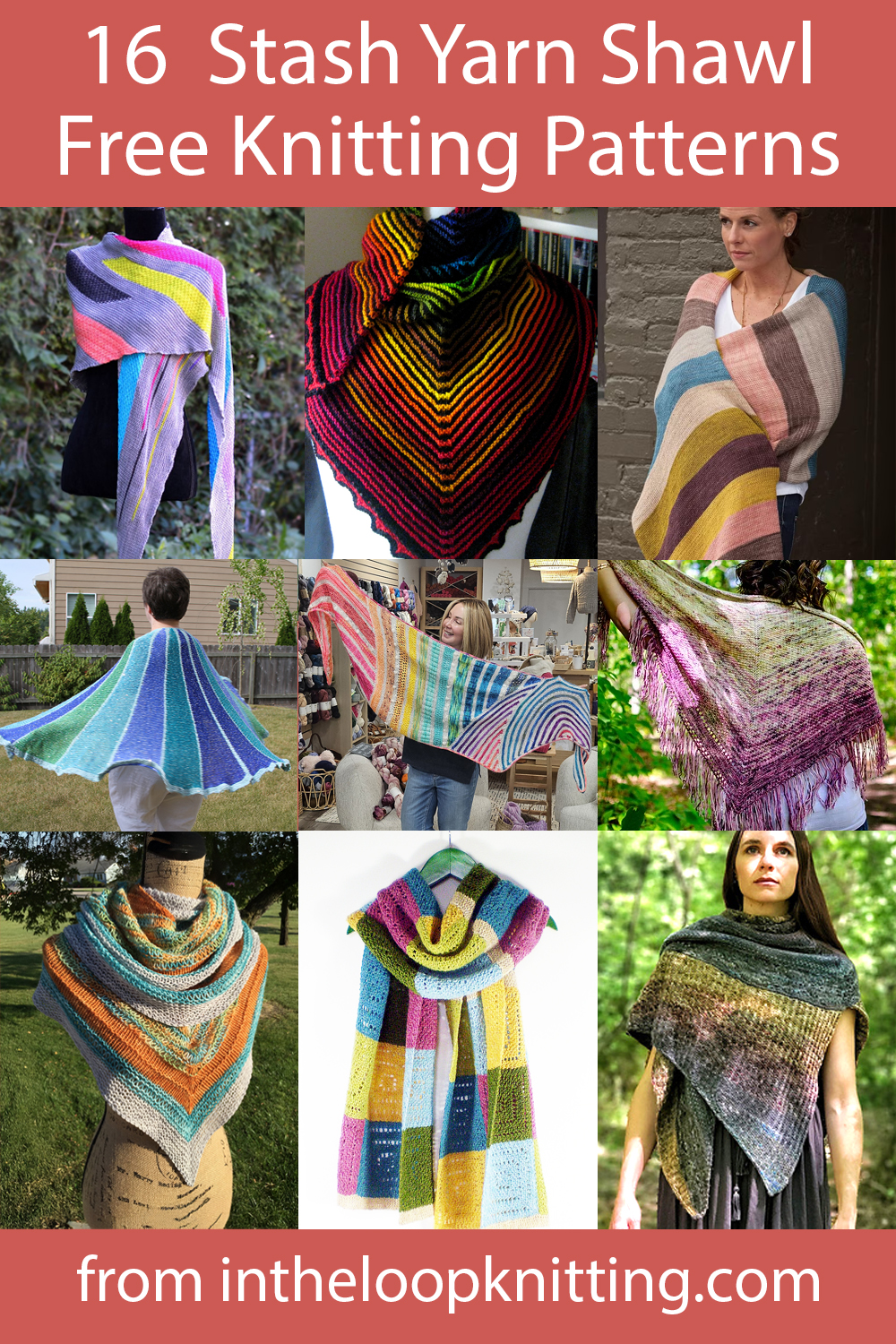 Stash and Oddball Shawl Knitting Patterns