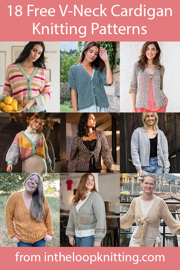 Knitting patterns for women's cardigans. Most patterns are free.