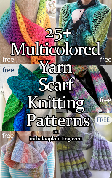 Multi-colored Yarn Scarf Knitting Patterns