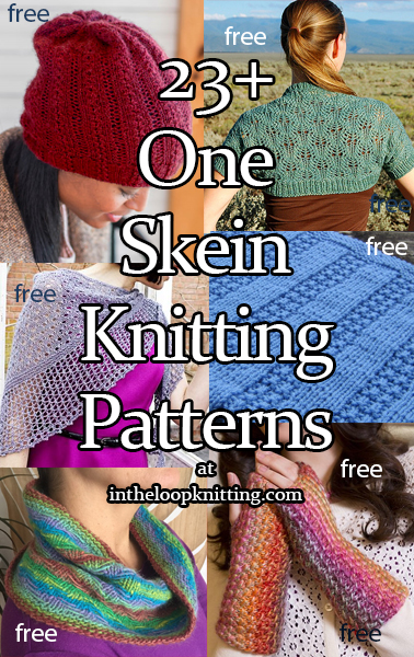 One Skein Knitting Patterns. Have a luxury yarn you love but could only afford to get one skein? Or have a skein leftover from another project? Or are on tight schedule or budget for your next project? Try these projects that take just one skein or ball of the recommended yarn.