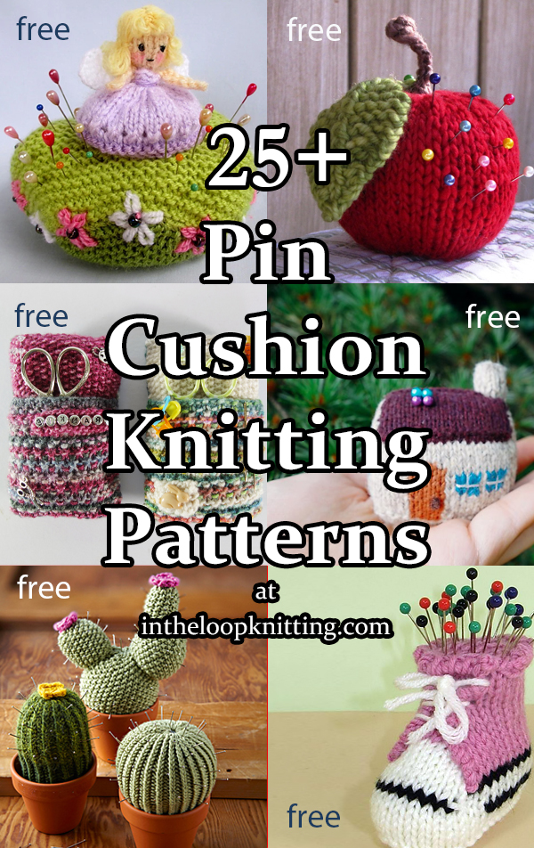 Pincushion Knitting Patterns. These pin cushions are quick projects that are also great for leftover yarn. Most are free.
