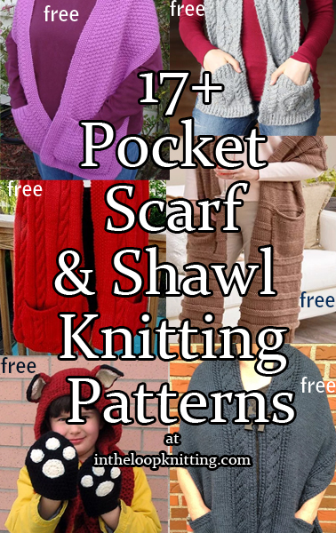 Pocket Wrap Knitting Patterns. These wraps and scarves feature pockets that are perfect for carrying small items like cards, books or phones, or for just keeping your hands warm!