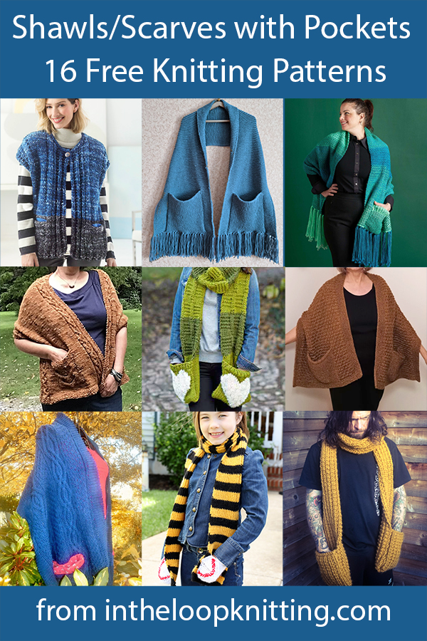 Free knitting patterns for shawls, scarves, and wraps Many of the patterns are free.
