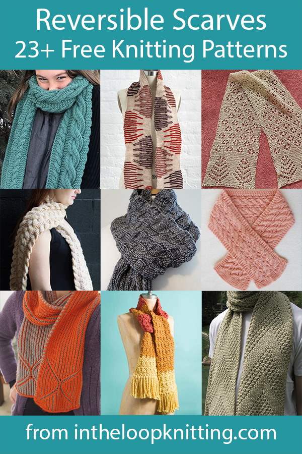 Knitting Patterns for Reversible Scarves. Scarves that look the same on both sides.