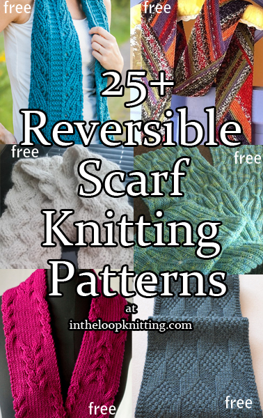 Knitting Patterns for Reversible Scarves. Scarves that look the same on both sides. Updated 5/29/23 