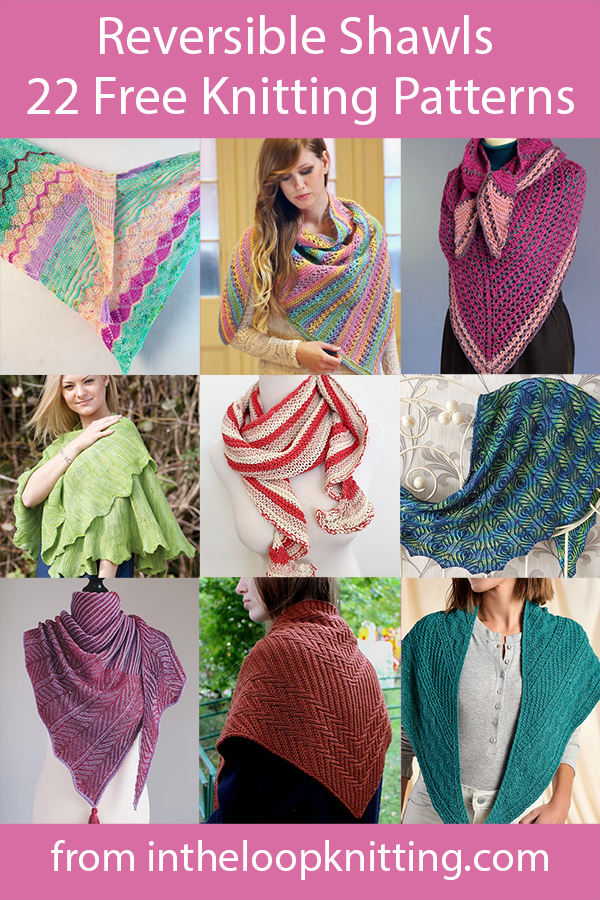 Shawl Knitting patterns for shawls that look great on both sides. Many of the patterns are free. Most patterns are free.