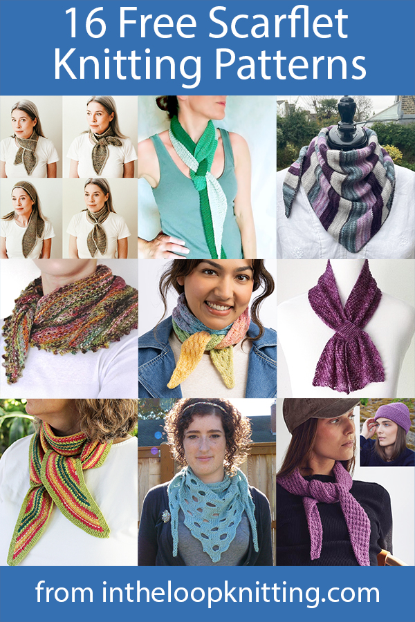 Knitting patterns for light scarves including keyhole scarves, ascots, skinny scarves, and more.  Most patterns are free.