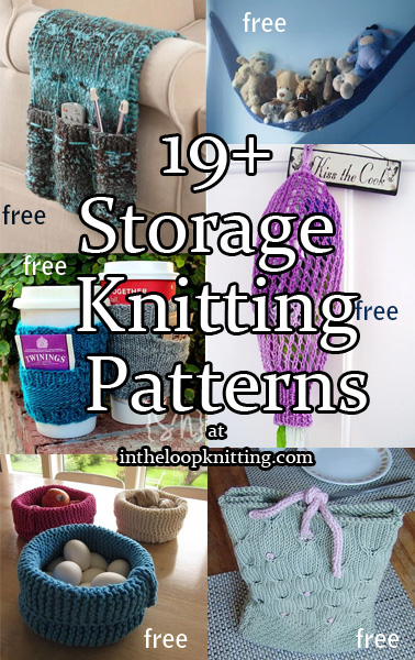 Storage Knitting Patterns. Most patterns are free.