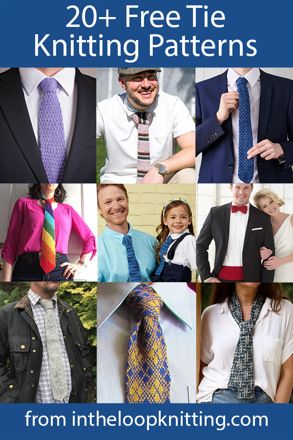 Tie Knitting Patterns. Necktie and bow tie knitting patterns, dress, business, casual, and novelty. Most patterns are free.
