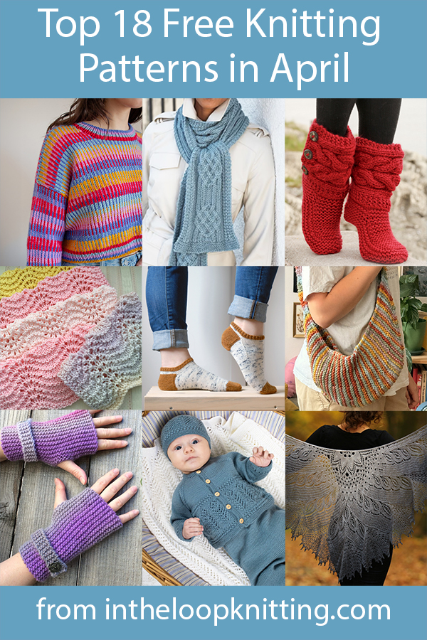 The top 18 free knitting patterns on my blog including baby clothes, blankets, scarves, shawls, women's tops, plus bonus of the top for purchase patterns. Most patterns are free.