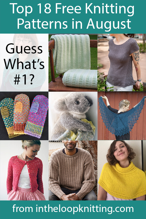 The top 18 free knitting patterns on my blog including shawls, blankets, sweaters, toys, mittens, ponchos, more, plus bonus of the top for purchase patterns. Most patterns are free.