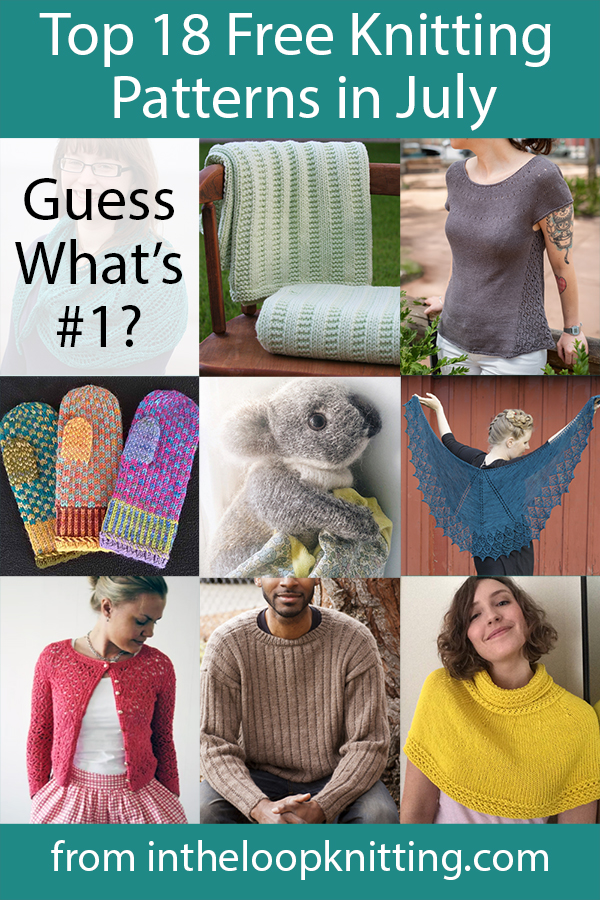 The top 18 free knitting patterns on my blog including shawls, blankets, sweaters, toys, mittens, ponchos, more, plus bonus of the top for purchase patterns. Most patterns are free.