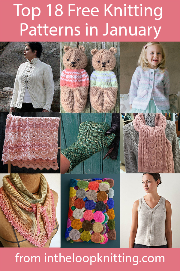 The top 18 free knitting patterns on my blog including cardigans, scarves, mittens, baby and child clothes, blankets, cowls, more, plus bonus of the top for purchase patterns. Most patterns are free.