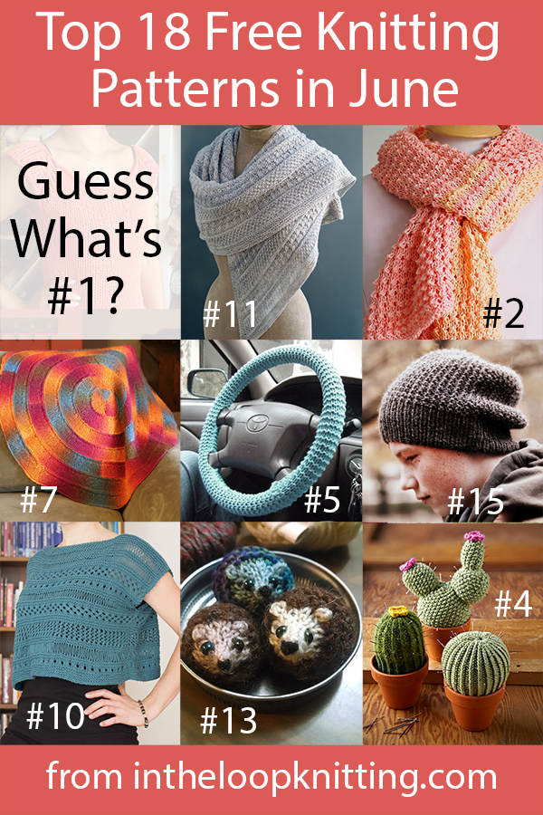 The top 18 free knitting patterns on my blog including cardigans, tops, shawls,  women's sweaters, scarves, plus bonus of the top for purchase patterns. Most patterns are free.