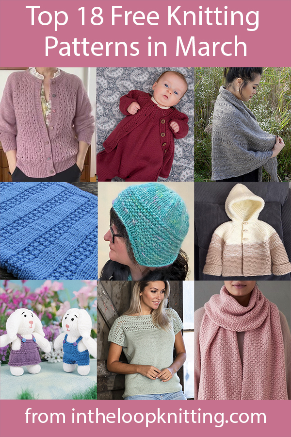 The top 18 free knitting patterns on my blog including shawls, blankets, scarves, sweaters, cowls, more, plus bonus of the top for purchase patterns. Most patterns are free.