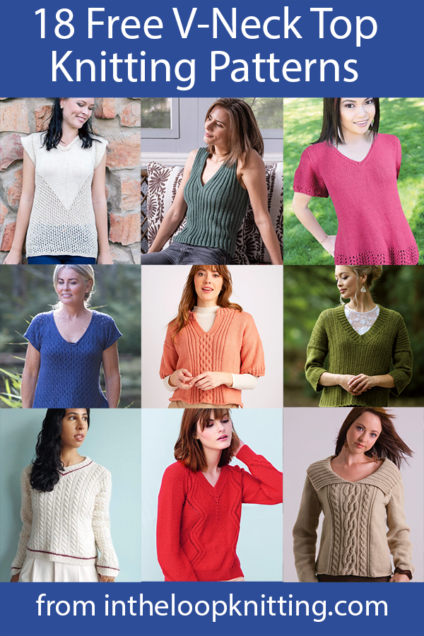V-Neck Sweater Knitting Patterns- In the Loop Knitting