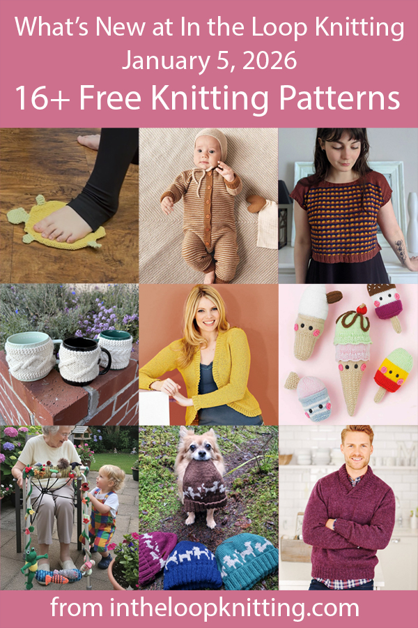 What's New Knitting Patterns added recently to updated pattern posts.