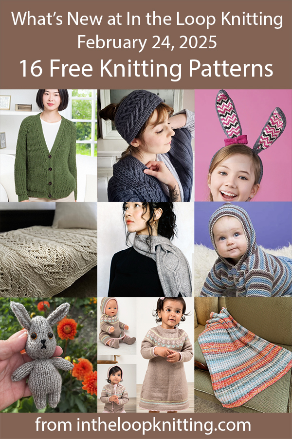 What's New Knitting Patterns added recently to updated pattern posts.