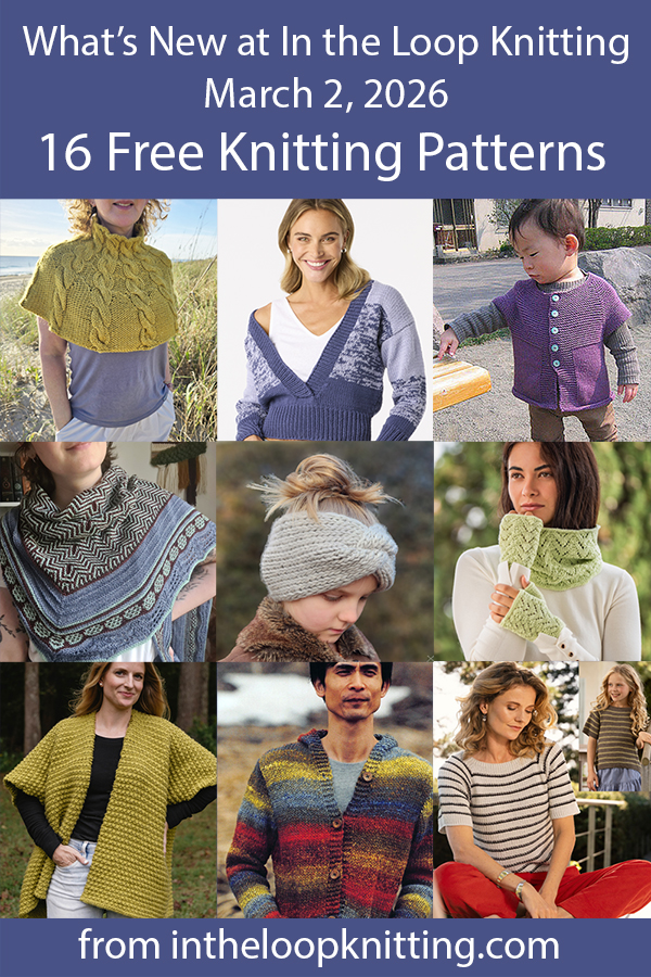 What's New Knitting Patterns added recently to updated pattern posts.