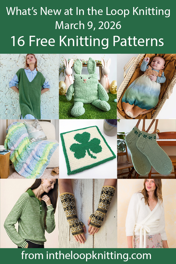 What's New Knitting Patterns added recently to updated pattern posts.