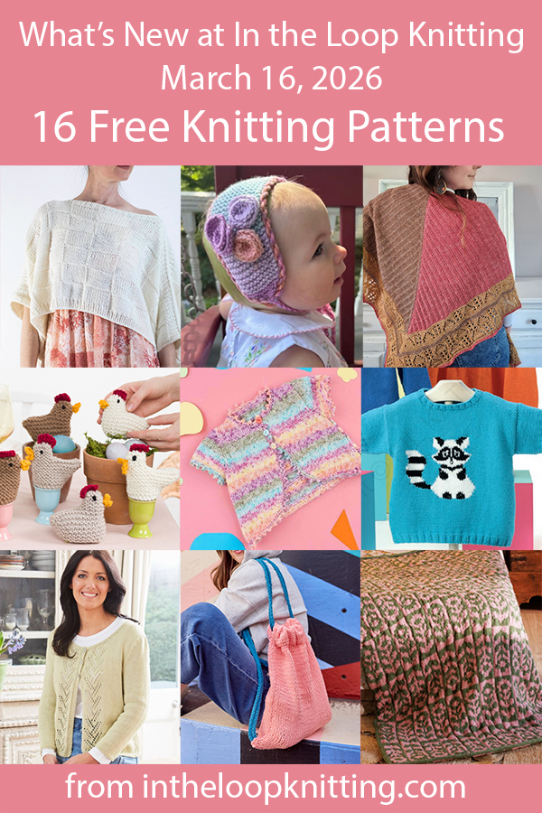 What's New Knitting Patterns added recently to updated pattern posts.