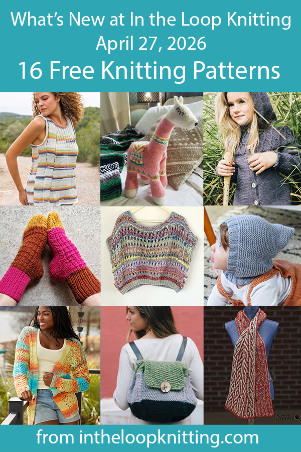 What's New Knitting Patterns added recently to updated pattern posts.