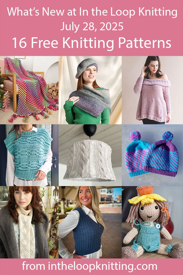 What's New Knitting Patterns added recently to updated pattern posts.