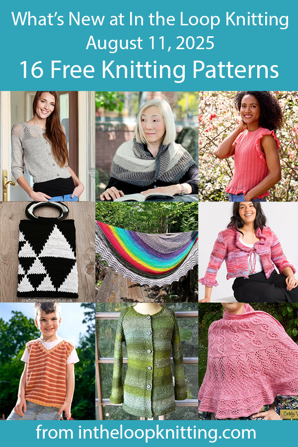 What's New Knitting Patterns added recently to updated pattern posts.