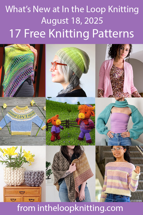 What's New Knitting Patterns added recently to updated pattern posts.
