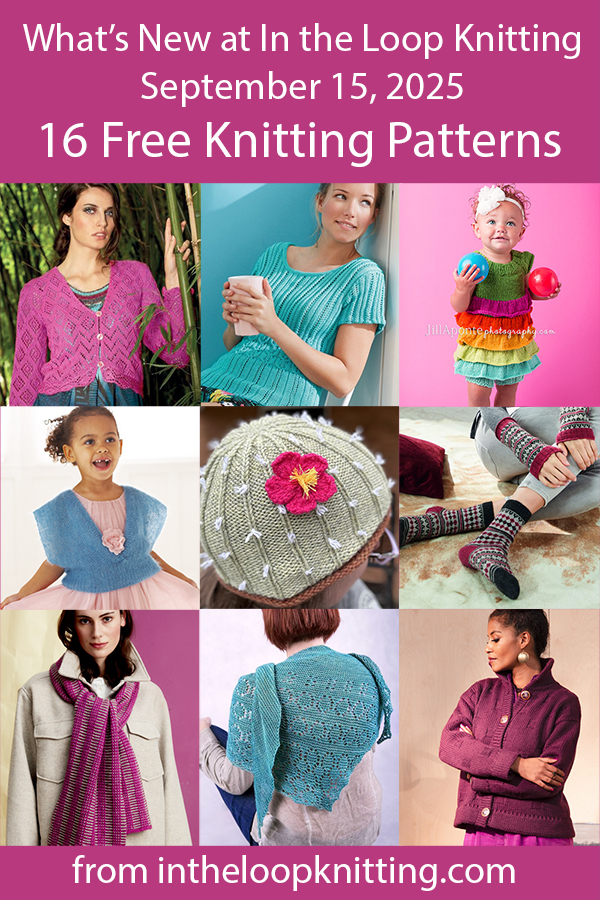 What's New Knitting Patterns added recently to updated pattern posts.