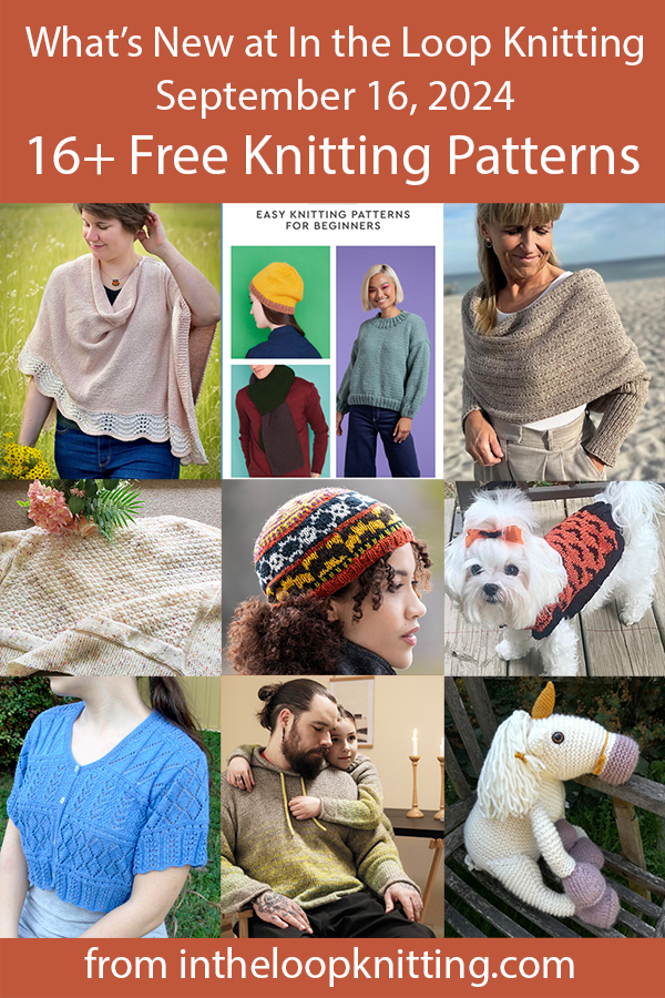 What's New Knitting Patterns added recently to updated pattern posts.