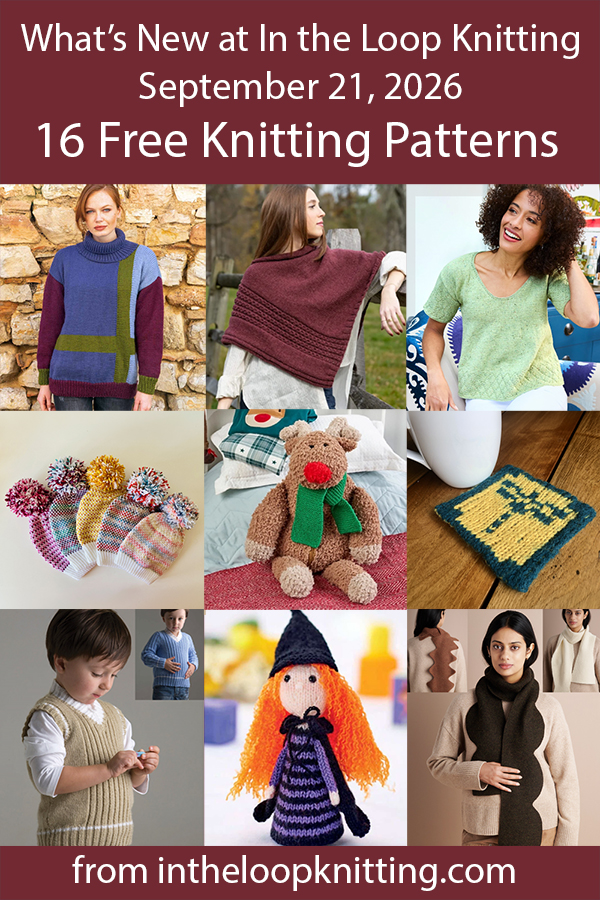 What's New Knitting Patterns added recently to updated pattern posts.
