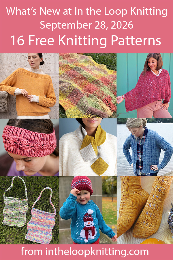 What's New Knitting Patterns added recently to updated pattern posts.